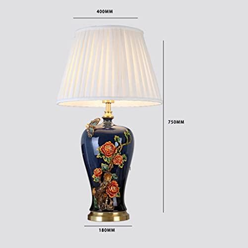 ZHAOLEI oturma odası masası Lambası Seramik Emaye Renk Yatak Odası Başucu çalışma lambası Avrupa Tarzı Retro Çin