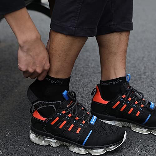 Atletik Çorap Erkekler Pamuk Çizgili Spor Koşu Sıkıştırma Ayak Bileği Rahat Çorap (5 Paket), Sumery Su