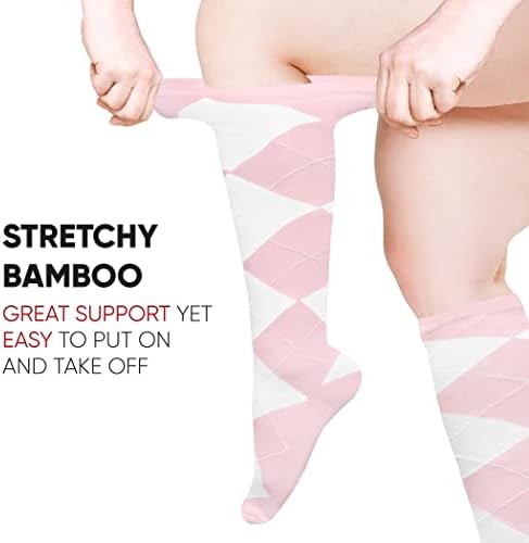 BAMS Artı Boyutu varis çorabı Geniş Buzağı XXL XXXL Dereceli Bambu Diz Boyu Destek