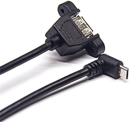 Elecbee Mikro USB Yukarı Açılı Erkek Tip A Dişi Düz OTG Kablo ile 15cm