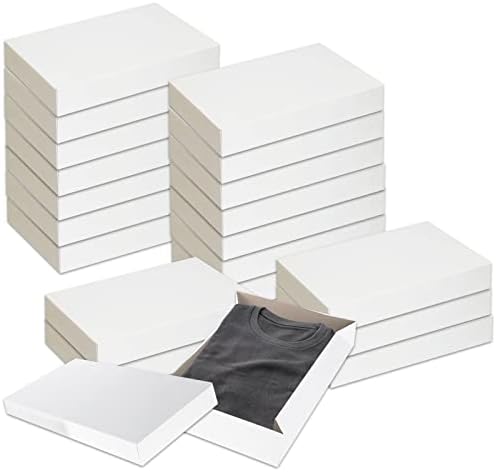 Crenstone Beyaz Hediye Kutuları Hediyeler için Toplu ~ 20 Paket Gömlek kapaklı kutular Sarma Hediyeler Noel, Tatil,