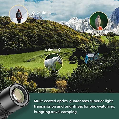 KFJBX Kompakt Güçlü Monoküler Süper Zoom Spotting Kapsam Cep Telefonu telefoto Lens Tek Gözlük Kamp Aksesuarları