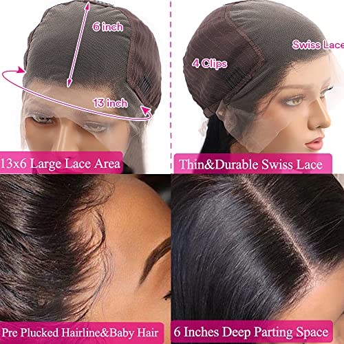 13x6 HD Şeffaf Vücut Dalga dantel ön peruk insan saçı Peruk Siyah Kadınlar için Tutkalsız Brezilyalı Bakire sırma