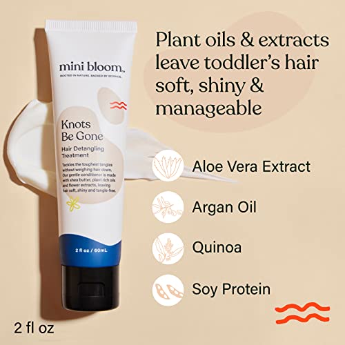 Mini Bloom Knot Dolaşık Açıcı Saç Kremi Tedavisi | Dolaşık Açıcı Bebek ve Çocuk Güvenli / Shea Yağı, Bitki Açısından