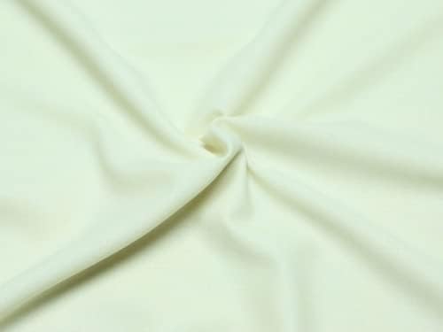 Saf Yün Krep Takım Elbise Kumaş Fildişi Krem - metre başına
