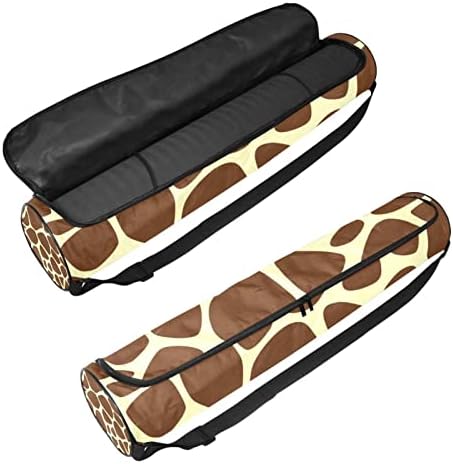 RATGDN Yoga Mat Çantası, Hayvan Zürafa Baskı Egzersiz Yoga matı Taşıyıcı Tam Zip Yoga Mat Taşıma Çantası Ayarlanabilir