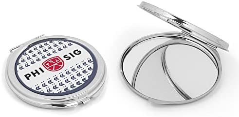 yunan hayatı.mağaza Phi Sigma Kappa Kardeşlik Kompakt Kozmetik Çift Makyaj Cep Yuvarlak Taşınabilir Ayna Kompakt