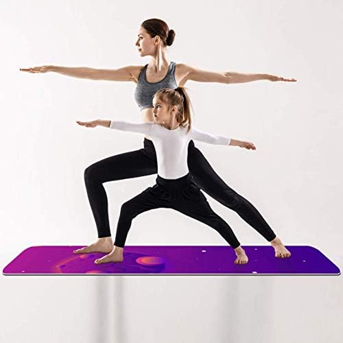 Siebzeh Galaxy Evren Gezegen Premium Kalın Yoga Mat Çevre Dostu Kauçuk Sağlık ve Fitness Kaymaz Mat Her Türlü Egzersiz