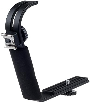 FOTGA D-Şekil Braketi Ayarlanabilir Sıcak Ayakkabı Dağı Kol Açısı DSLR Kamera Speedlight