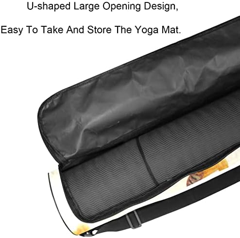 Bal kavanozu ve Arılar Yoga Mat Çanta Tam Zip Yoga Taşıma Çantası Kadın Erkek, egzersiz yoga matı Taşıyıcı Ayarlanabilir