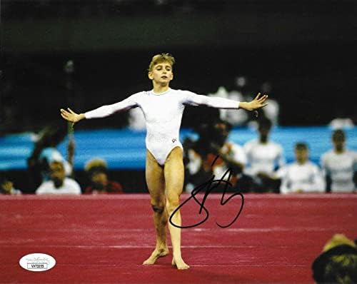 Shannon Miller ABD Jimnastik imzalı 8x10 fotoğraf imzalı Olimpiyatlar 6 JSA İmzalı Olimpiyat Fotoğrafları