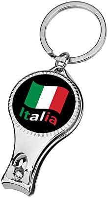 Italya Italia italyan Bayrağı Metal Tırnak Makası Keskin Tırnak Ayak Tırnağı Kesici Dahili tırnak törpüsü ve Tirbuşon