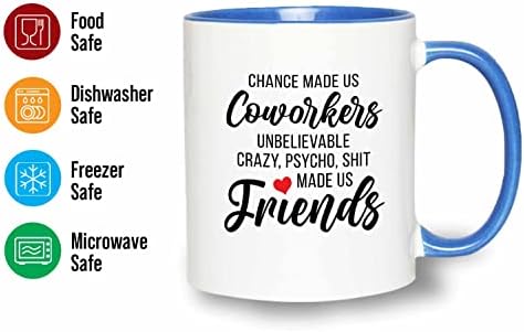 Kabarcık Hugs Çalışan iki ton Mavi Kahve kupa 11oz-Şans Bizi İş Arkadaşları Yaptı-Çalışan Mizahi iş Arkadaşı ofis