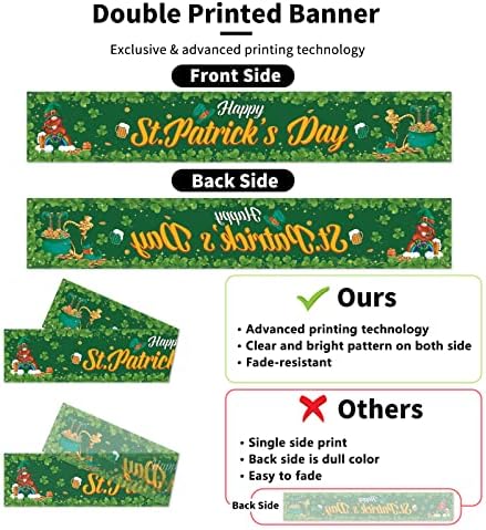 Probsin Büyük Aziz Patrick Günü Afiş 120 x 20 Aziz Patrick Günü Süslemeleri Yard Işareti Tatil Parti Malzemeleri