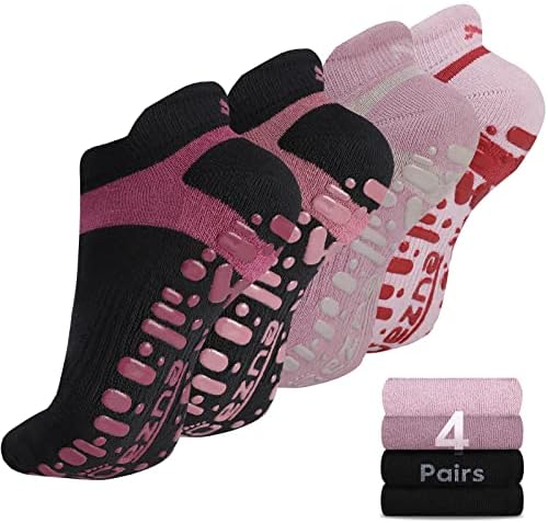 Muezna Kaymaz Yoga Çorap Kadınlar için, Kaymaz Pilates, Barre, Hastane Çorap Sapları ile, Boyutu 5-10