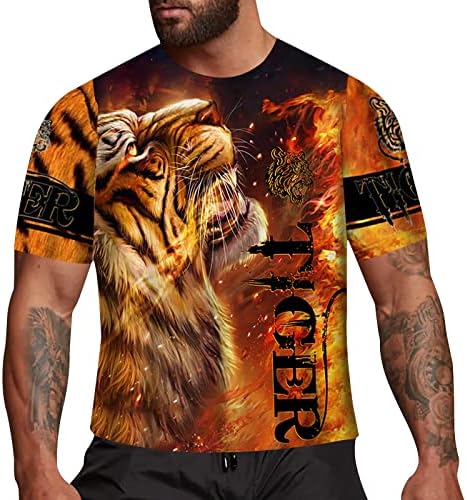 Yaz erkek T-Shirt erkek 3D Baskılı Serin T Shirt Yaz Rahat Yenilik Crewneck Kısa Spandex Uzun Kollu