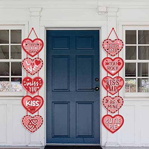 Sevgililer Günü Kalp Afiş Süslemeleri-Konuşma Kalpler Asılı Sundurma İşareti Afiş Kalp Garland Düğün / Sevgililer