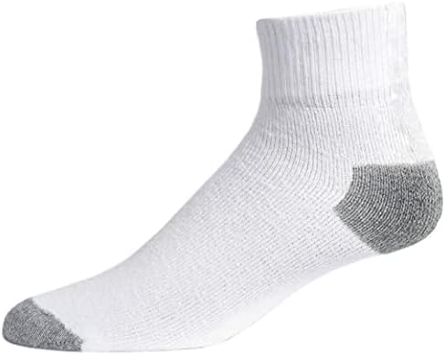4 Pairs Erkek Klasik Ayak Bileği Çorap Çeyrek Ekip Spor Pamuk Beyaz Gri Boyutu 10-13