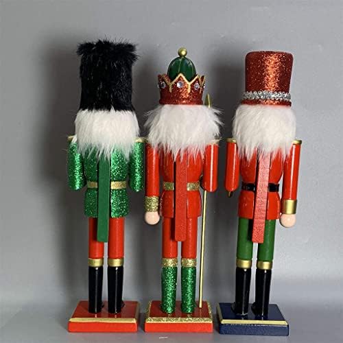 shamjina Fındıkkıran Kukla 30cm Dekorasyon Ağız Açılabilir Fındıkkıran bebek Noel için, Davul
