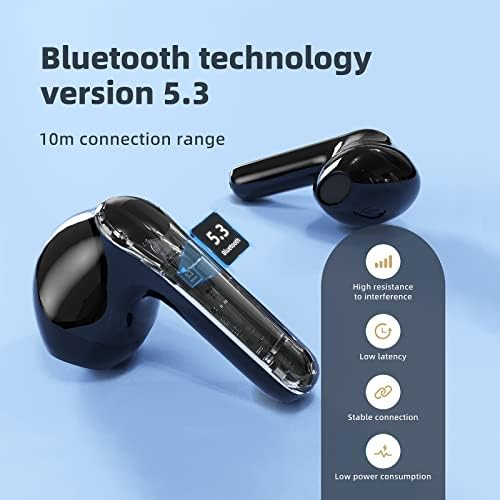 Roaringbeast T1 kablosuz kulaklık,Bluetooth 5.3 kablosuz kulaklık,25 Saat Çalma Süresi,IPX4 Su Geçirmez,Clear Call