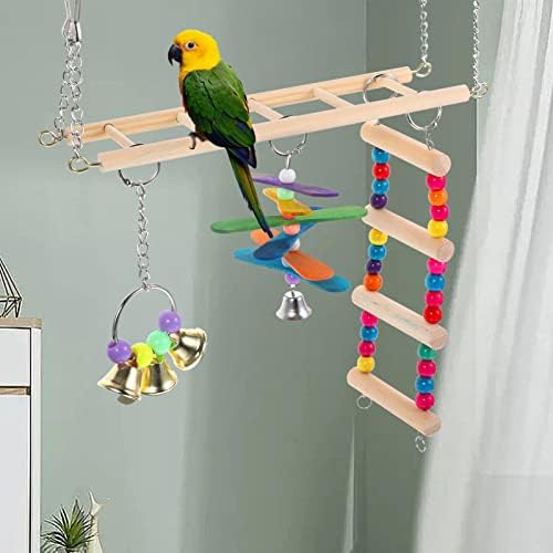 Ipetboom Kuş Papağan Salıncak çiğneme oyuncağı Kuş Tünemiş Kafes Oyuncaklar Papağan Ahşap Platform Oyun Spor Salonları