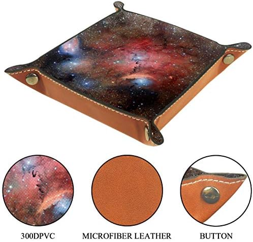 Lyetny Yıldızlı Gökyüzü Galaxy Organizatör Tepsi saklama kutusu Başucu Caddy Masaüstü Tepsi Değişim Anahtar Cüzdan