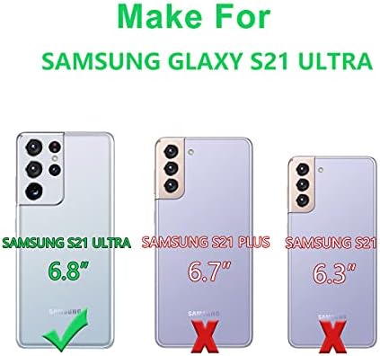 Hekodonk Galaxy S21 Ultra 5G Durumda, hibrid Sıvı Temizle Kristal Tasarım Glitter TPU Tampon Koruyucu Silikon Darbeye