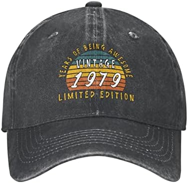 Vintage 1979 Doğum Günü Retro Spor Kot Şapka