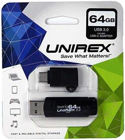 USB-C Adaptörlü Unirex USCW-316S USB 3.0 Flash Sürücü 16 GB