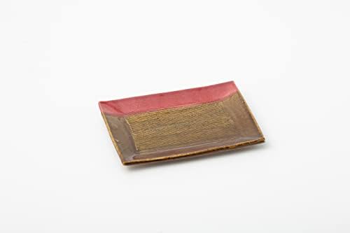 Okukawa Çömlekçilik 530791 Eski Fırın Uzun Kare Tabak (Kırmızı)