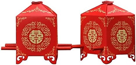 SHINA 50 adet Çin Geleneği Kırmızı Gelin Sedan Sandalye Düğün Gelin Duş Iyilik Şeker Hediye Kutuları