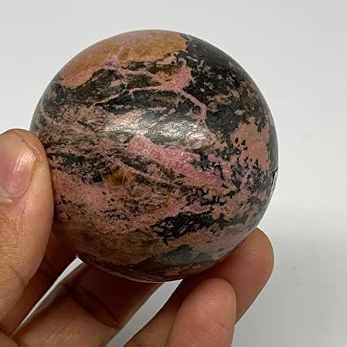 WatanGems 300.4 g, 2.2 (55mm), Doğal Rhodonite Küre Topu Kristal Mineral, Reiki Enerji, şifa taşı, Koleksiyon, Ev