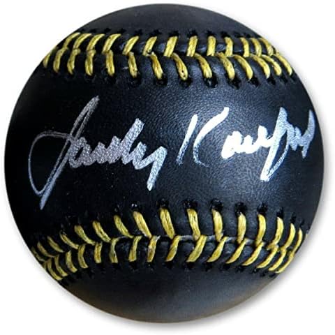 Sandy Koufax İmzalı İmzalı Siyah MLB Beyzbol Dodgers Gümüş JSA XX29011-İmzalı Beyzbol Topları