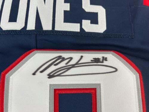 Mac Jones İmzaladı New England Patriots Nike Limited Saha Forması Fanatikleri ortak İmzalı NFL Formaları