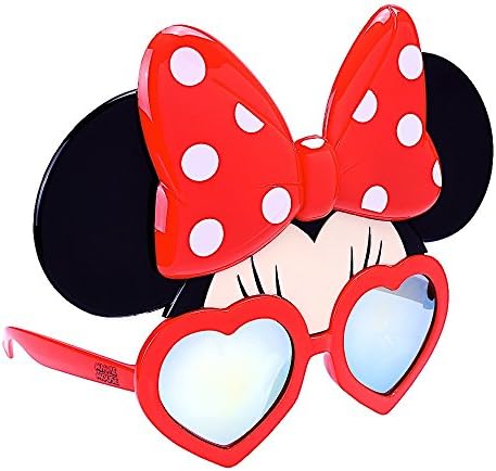 Sun-Staches Disney Minnie Mouse Karakter Güneş Gözlüğü, Anında Kostüm, Parti Hediyeleri, UV400, Tek Boyut, Çok Renkli